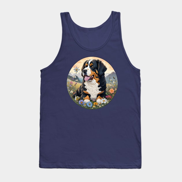 Bernese Mountain Dog Puppy Tank Top by Pet And Petal